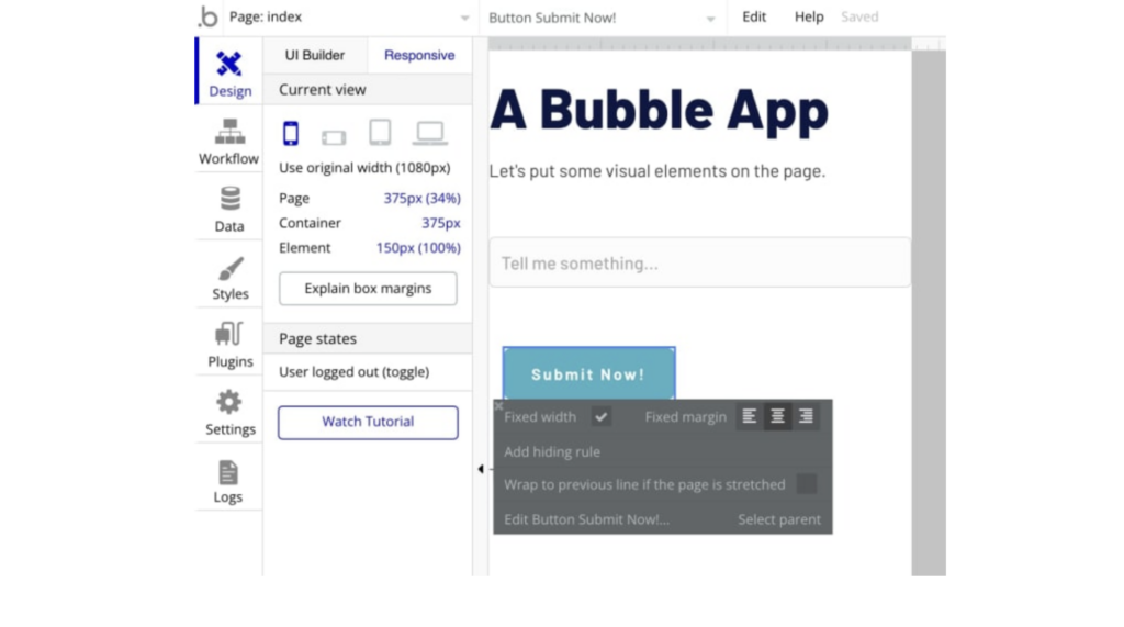 bubble boilerplate
bubble no code web applications